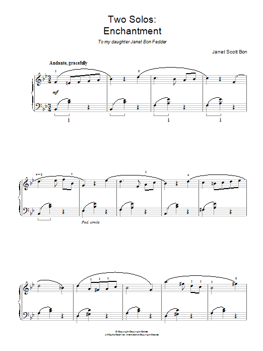 Janet Scott Bon Enchantment sheet music notes and chords. Download Printable PDF.