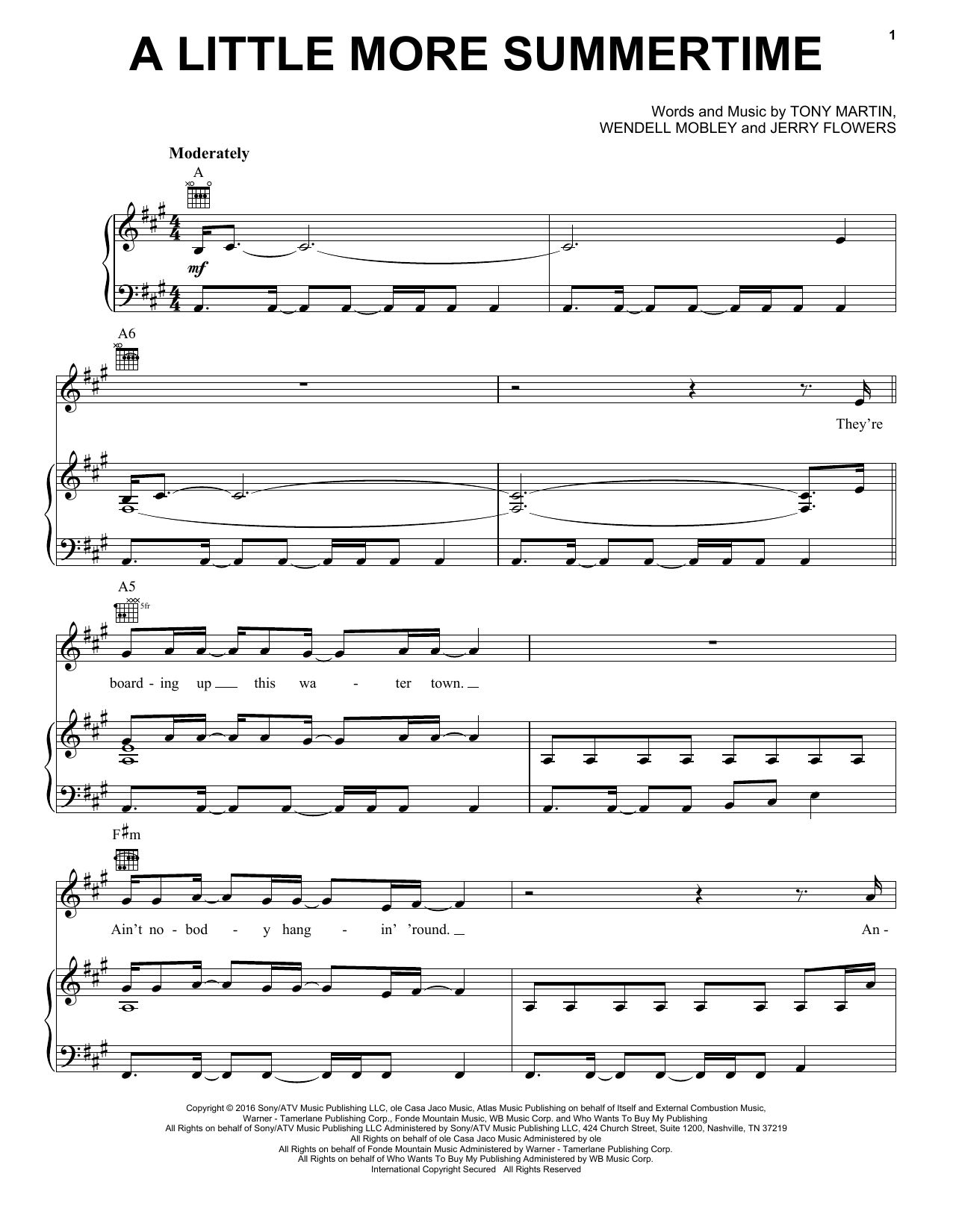 Learn to play Jason Aldean A Little More Summertime sheet music for Piano, Vocal & Guitar Chords (Right-Hand Melody) in minutes. Price: 7.8900$ Jason Aldean A Little More Summertime sheet music notes and chords arranged for Piano, Vocal & Guitar Chords (Right-Hand Melody)