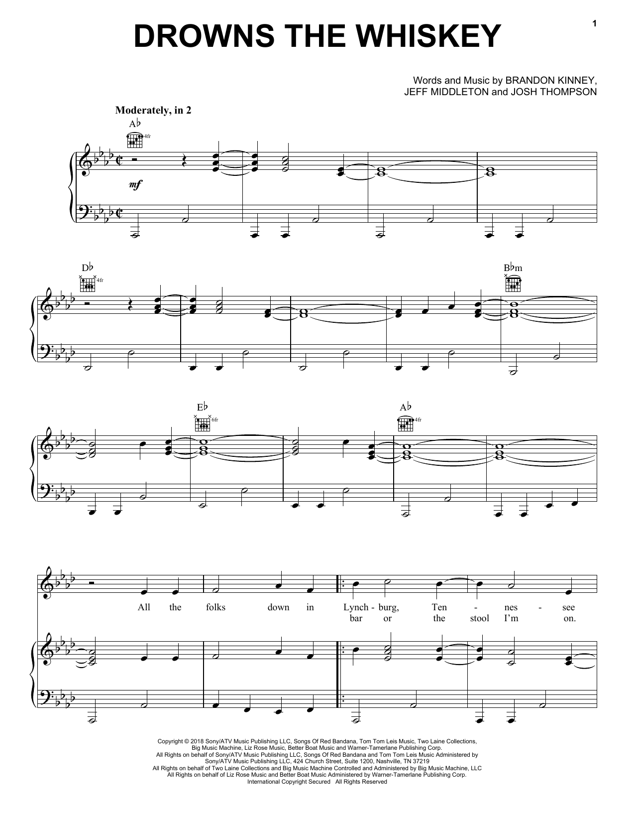 Learn to play Jason Aldean Drowns The Whiskey (Feat. Miranda Lambert) sheet music for Piano, Vocal & Guitar Chords (Right-Hand Melody) in minutes. Price: 7.8900$ Jason Aldean Drowns The Whiskey (Feat. Miranda Lambert) sheet music notes and chords arranged for Piano, Vocal & Guitar Chords (Right-Hand Melody)