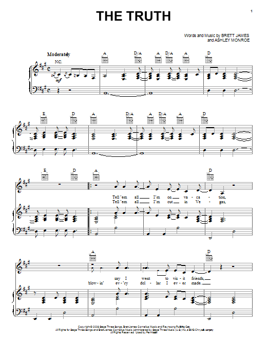 Learn to play Jason Aldean The Truth sheet music for Piano, Vocal & Guitar (Right-Hand Melody) in minutes. Jason Aldean The Truth sheet music notes and chords. Download Printable PDF.