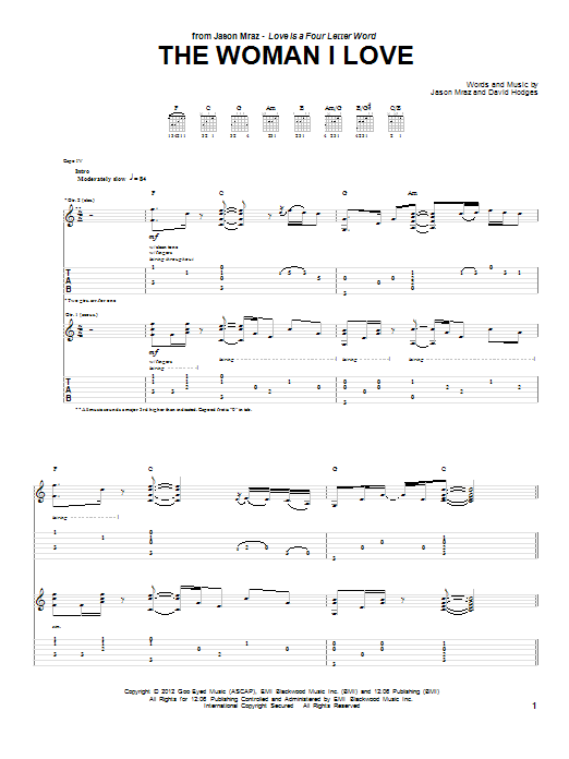 Learn to play Jason Mraz The Woman I Love sheet music for Easy Guitar Tab in minutes. Jason Mraz The Woman I Love sheet music notes and chords. Download Printable PDF.