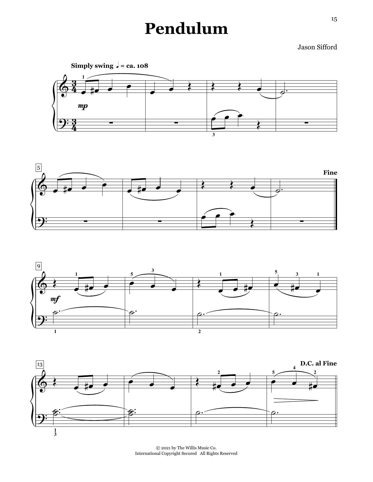 Jason Sifford Pendulum sheet music notes and chords. Download Printable PDF.