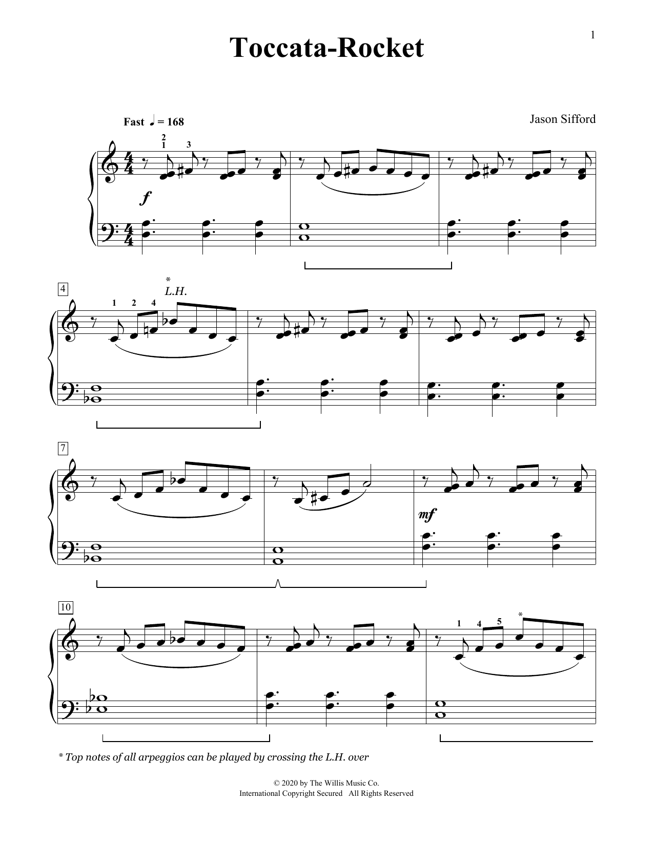 Jason Sifford Toccata-Rocket sheet music notes and chords. Download Printable PDF.