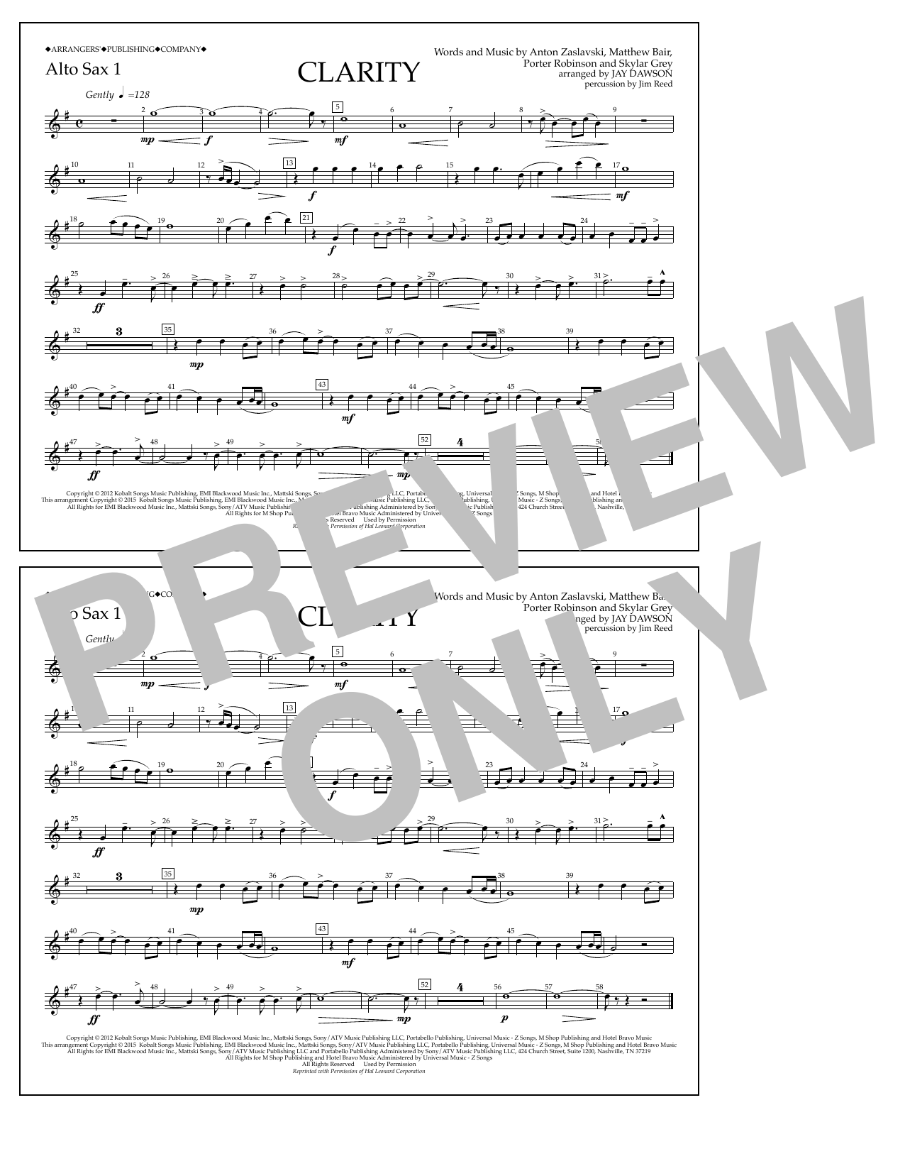 Learn to play Jay Dawson Clarity - Alto Sax 1 sheet music for Marching Band in minutes. Price: 7.8900$ Jay Dawson Clarity - Alto Sax 1 sheet music notes and chords arranged for Marching Band