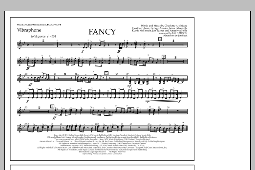 Jay Dawson Fancy - Vibraphone sheet music notes and chords. Download Printable PDF.