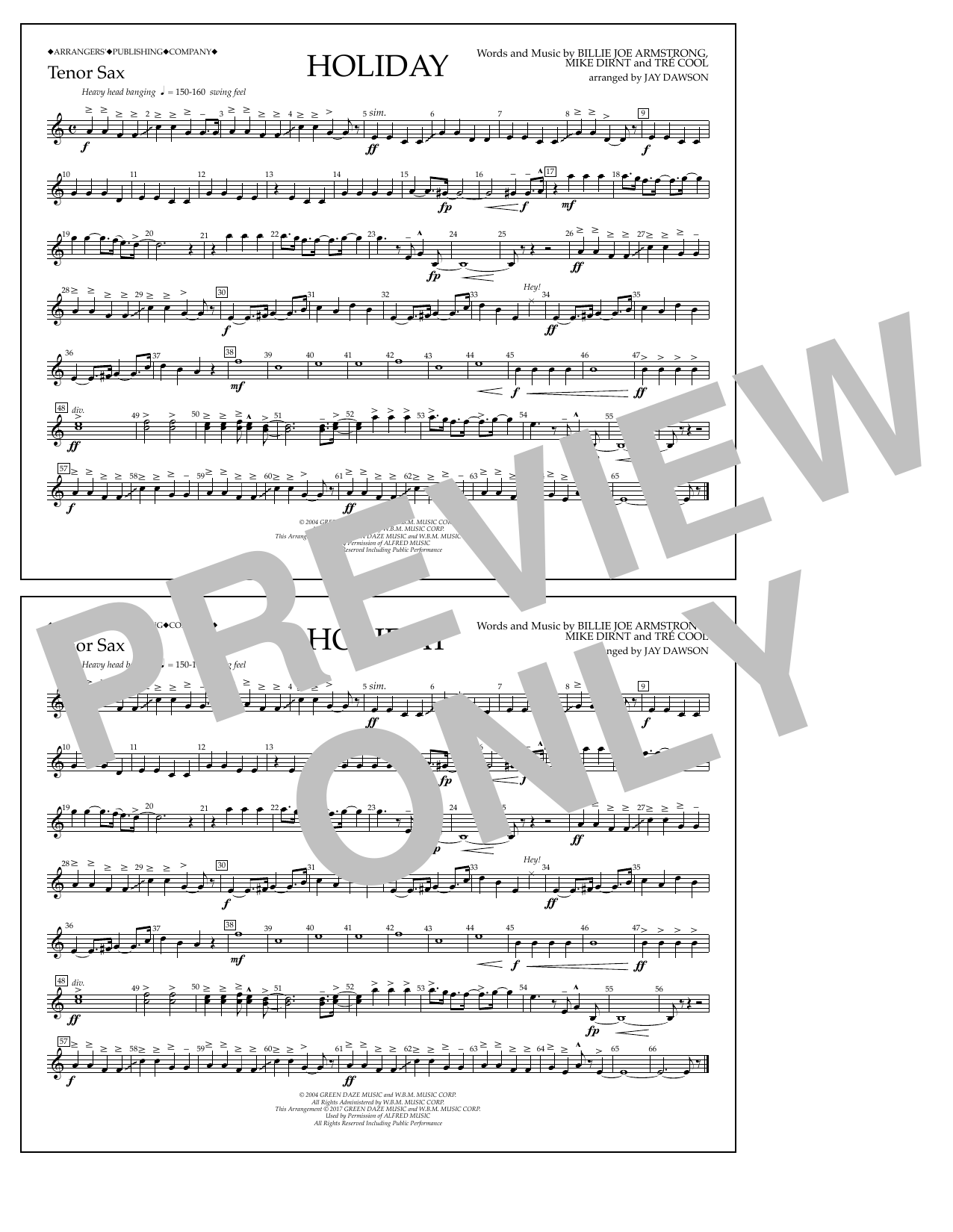 Learn to play Jay Dawson Holiday - Bb Tenor Sax sheet music for Marching Band in minutes. Price: 7.8900$ Jay Dawson Holiday - Bb Tenor Sax sheet music notes and chords arranged for Marching Band