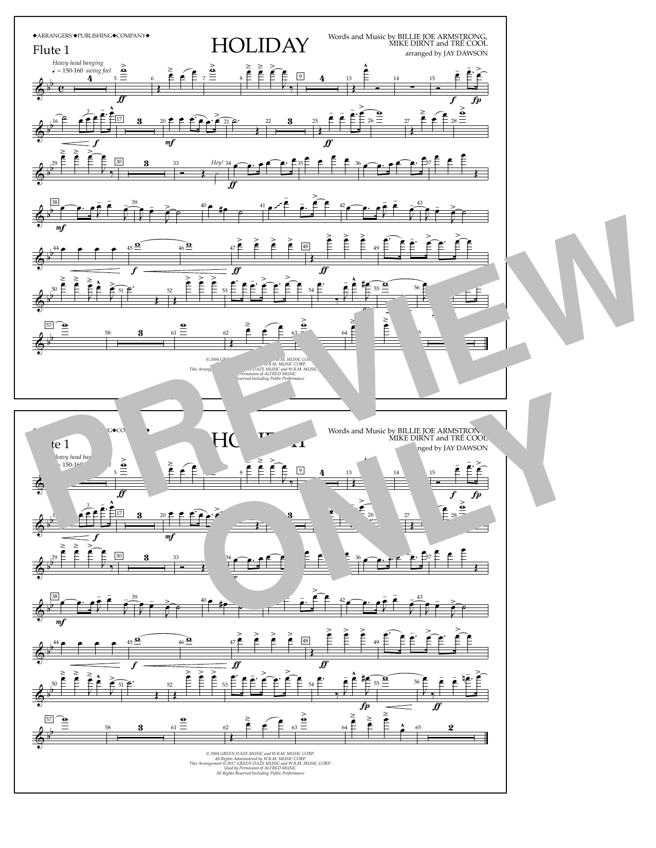Learn to play Jay Dawson Holiday - Flute 1 sheet music for Marching Band in minutes. Price: 7.8900$ Jay Dawson Holiday - Flute 1 sheet music notes and chords arranged for Marching Band