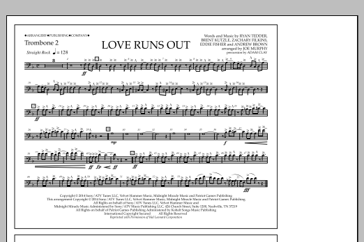 Learn to play Jay Dawson Love Runs Out - Trombone 2 sheet music for Marching Band in minutes. Price: 7.8900$ Jay Dawson Love Runs Out - Trombone 2 sheet music notes and chords arranged for Marching Band