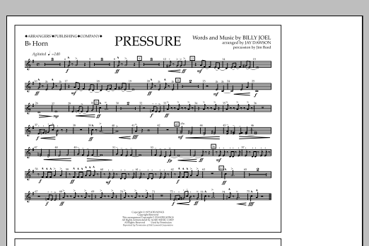 Learn to play Jay Dawson Pressure - Bb Horn sheet music for Marching Band in minutes. Price: 7.8900$ Jay Dawson Pressure - Bb Horn sheet music notes and chords arranged for Marching Band