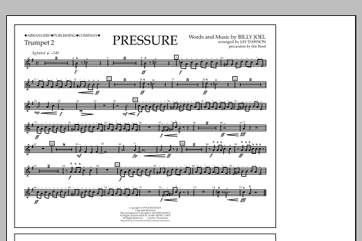 Learn to play Jay Dawson Pressure - Trumpet 2 sheet music for Marching Band in minutes. Price: 7.8900$ Jay Dawson Pressure - Trumpet 2 sheet music notes and chords arranged for Marching Band
