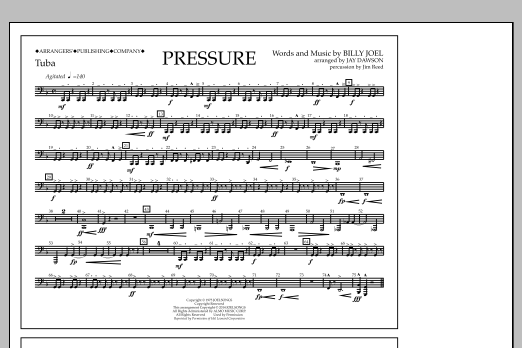 Jay Dawson Pressure - Tuba sheet music notes and chords. Download Printable PDF.