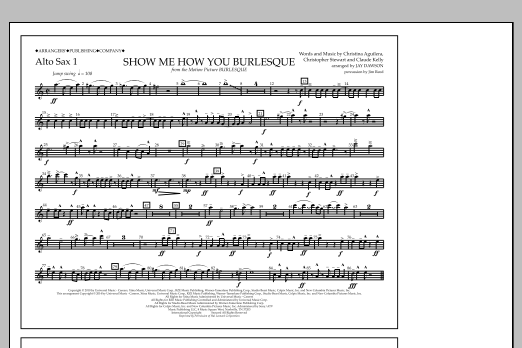 Learn to play Jay Dawson Show Me How You Burlesque - Alto Sax 1 sheet music for Marching Band in minutes. Price: 7.8900$ Jay Dawson Show Me How You Burlesque - Alto Sax 1 sheet music notes and chords arranged for Marching Band