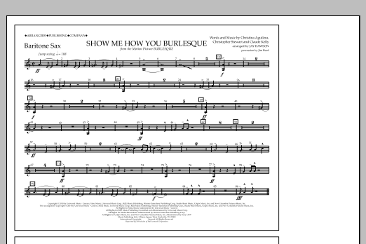 Learn to play Jay Dawson Show Me How You Burlesque - Baritone Sax sheet music for Marching Band in minutes. Price: 7.8900$ Jay Dawson Show Me How You Burlesque - Baritone Sax sheet music notes and chords arranged for Marching Band