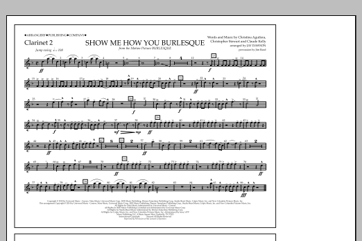 Learn to play Jay Dawson Show Me How You Burlesque - Clarinet 2 sheet music for Marching Band in minutes. Price: 7.8900$ Jay Dawson Show Me How You Burlesque - Clarinet 2 sheet music notes and chords arranged for Marching Band