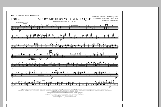 Learn to play Jay Dawson Show Me How You Burlesque - Flute 2 sheet music for Marching Band in minutes. Price: 7.8900$ Jay Dawson Show Me How You Burlesque - Flute 2 sheet music notes and chords arranged for Marching Band