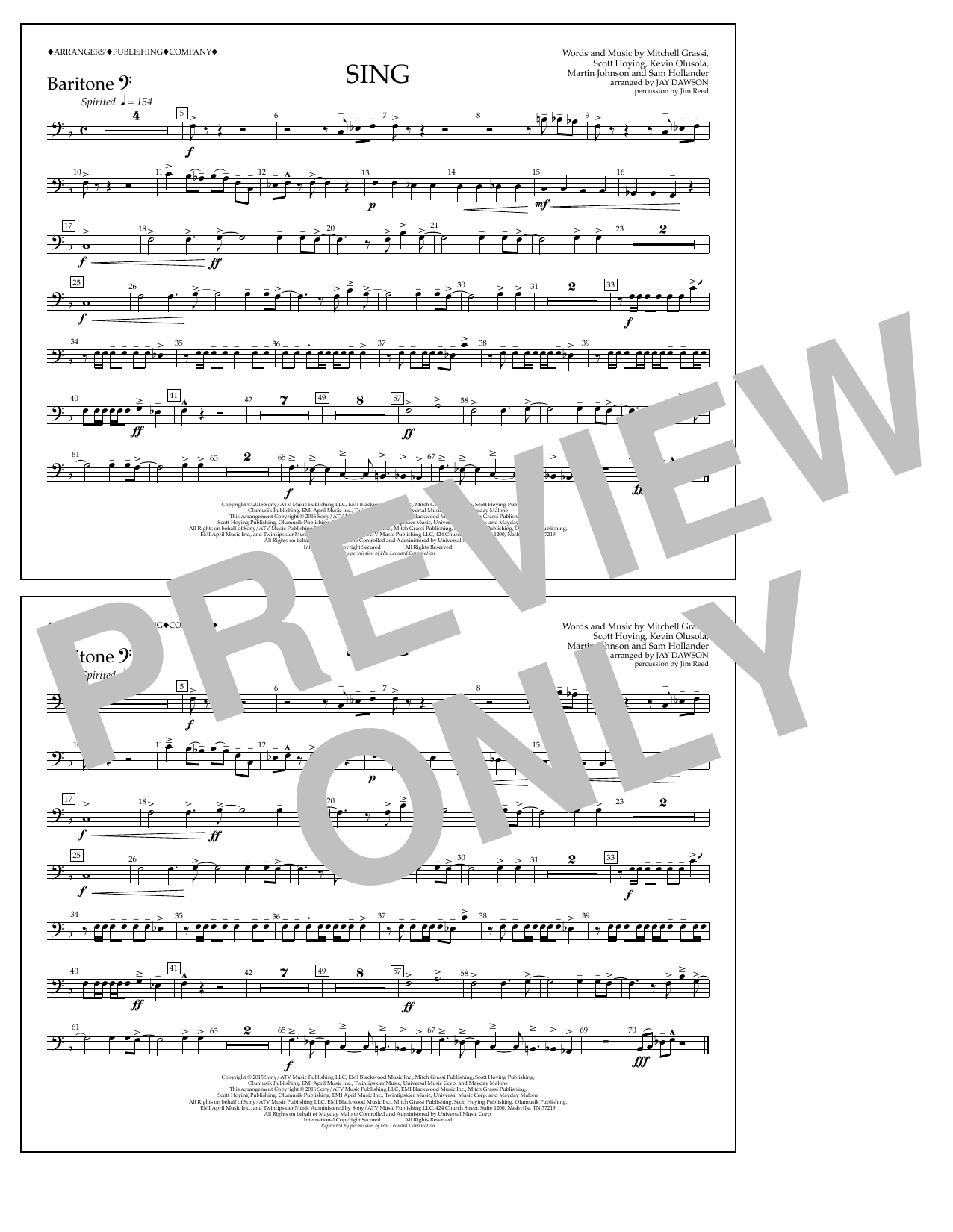 Learn to play Jay Dawson Sing - Baritone B.C. sheet music for Marching Band in minutes. Price: 7.8900$ Jay Dawson Sing - Baritone B.C. sheet music notes and chords arranged for Marching Band