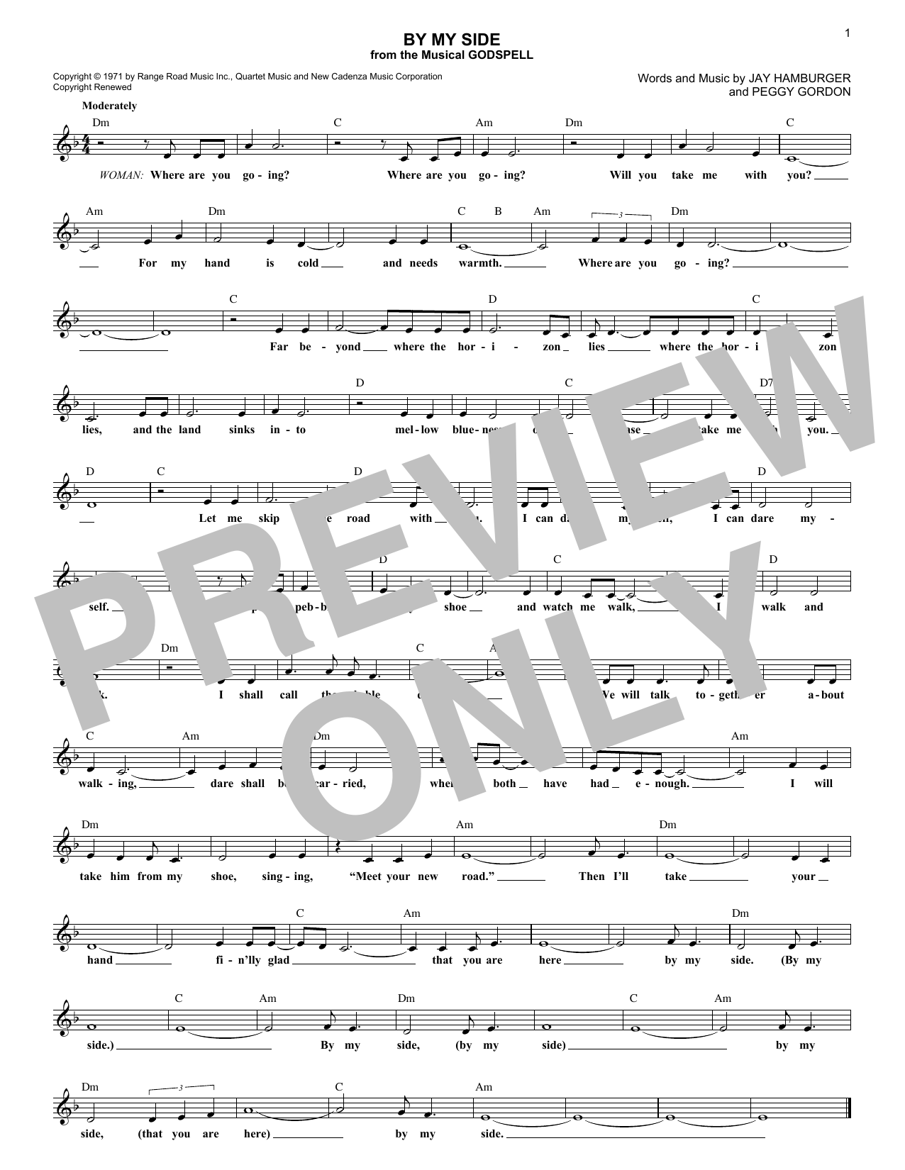 Jay Hamburger By My Side sheet music notes and chords. Download Printable PDF.