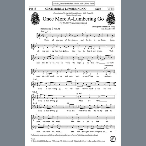 Jed Scott Download Printable PDF Score Easily Download Jed Scott Printable PDF piano music notes, guitar tabs for TTBB Choir. Transpose or transcribe this score in no time - Learn how to play song progression.