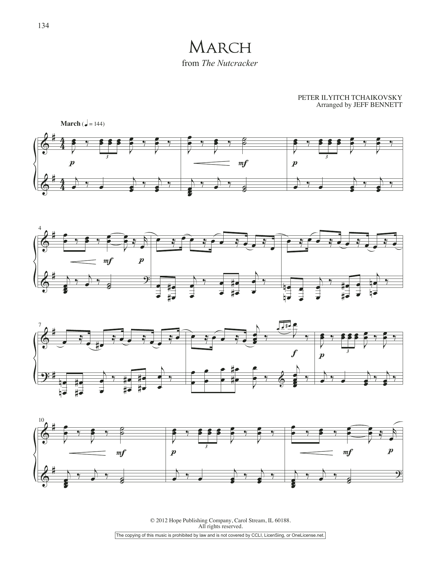 Learn to play Jeff Bennett March (from The Nutcracker) sheet music for Piano Solo in minutes. Price: 6.9900$ Jeff Bennett March (from The Nutcracker) sheet music notes and chords arranged for Piano Solo