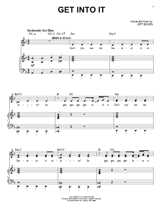 Jeff Bowen Get Into It sheet music notes and chords. Download Printable PDF.