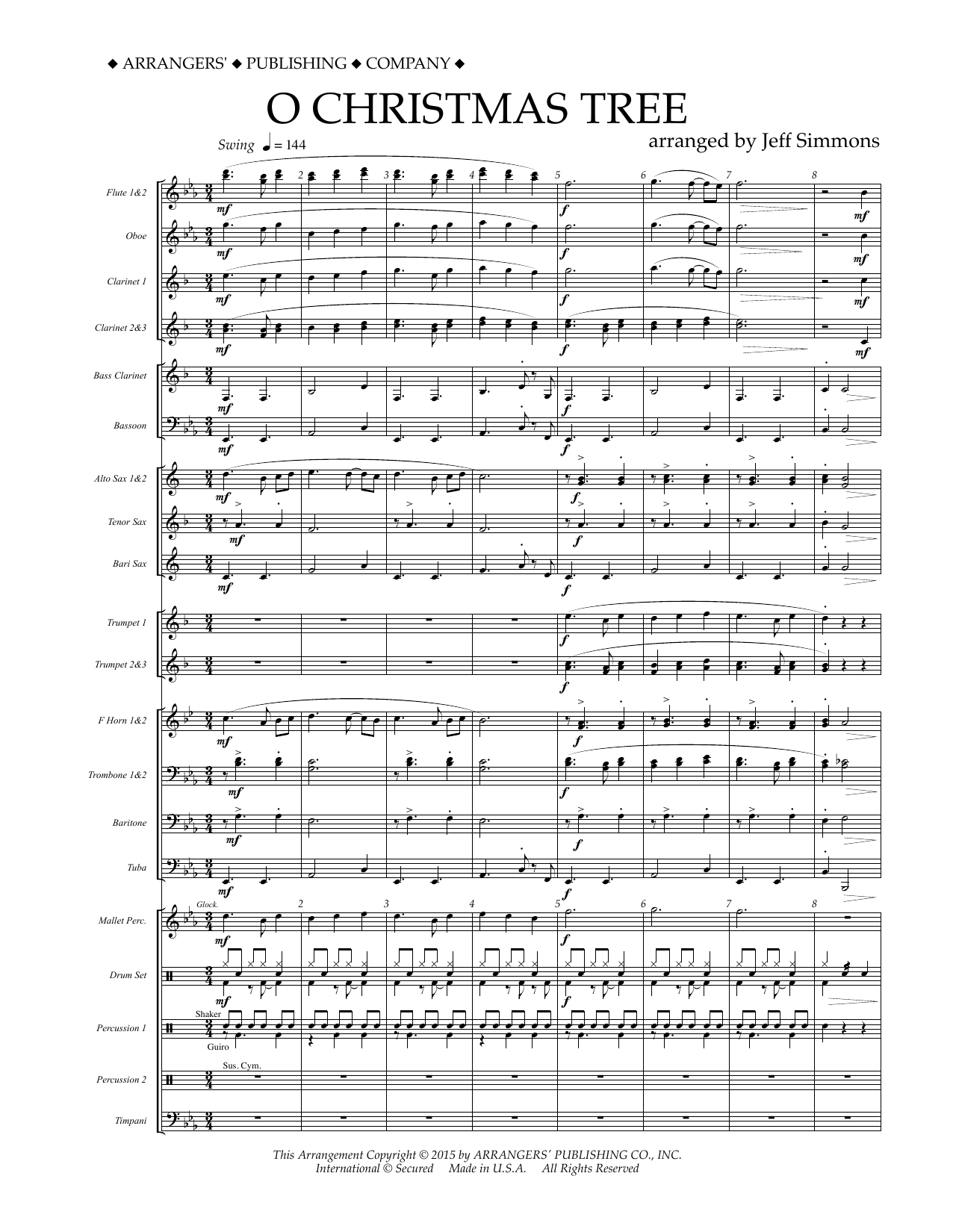 Learn to play Jeff Simmons O Christmas Tree - Conductor Score (Full Score) sheet music for Concert Band in minutes. Price: 11.9700$ Jeff Simmons O Christmas Tree - Conductor Score (Full Score) sheet music notes and chords arranged for Concert Band