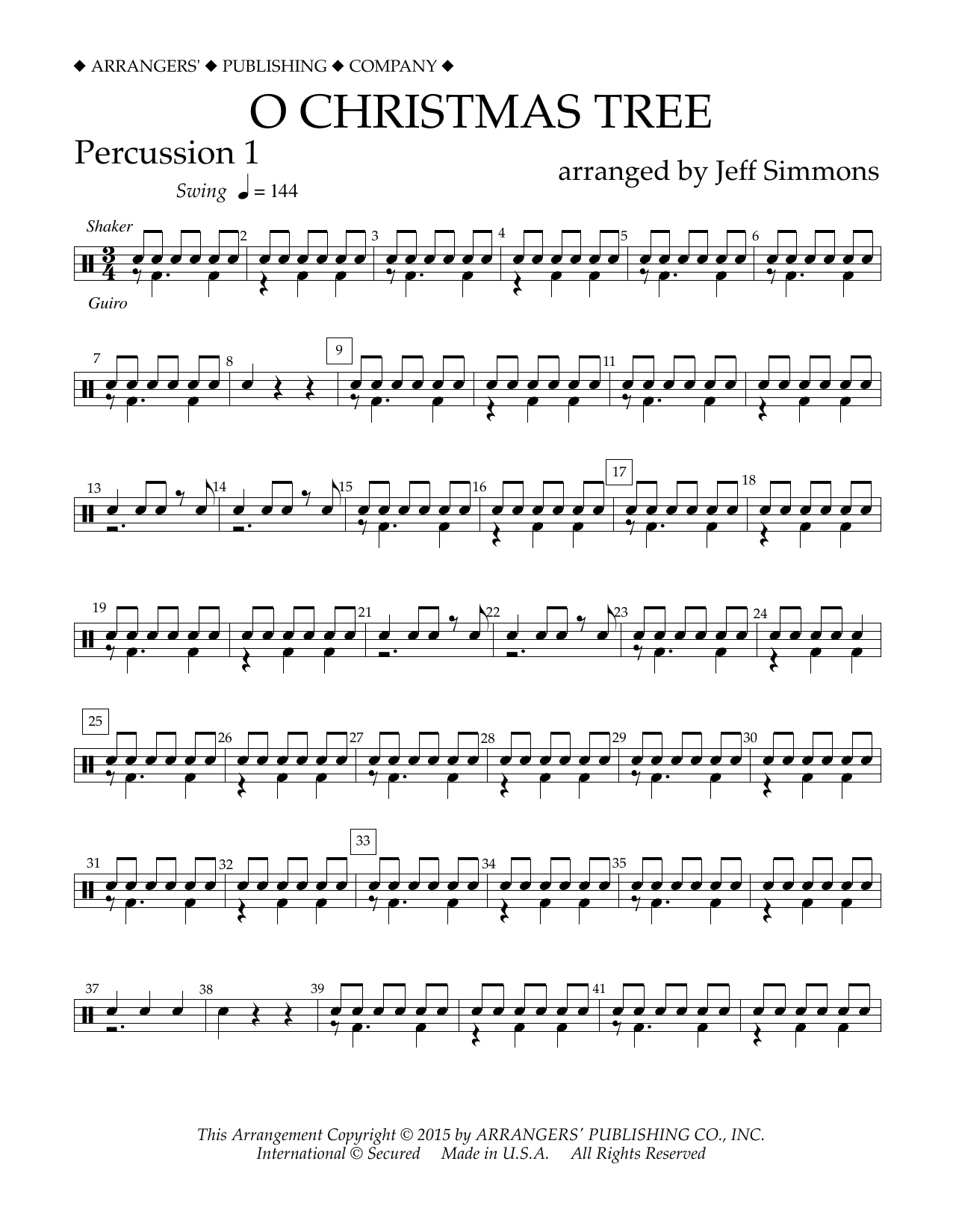 Learn to play Jeff Simmons O Christmas Tree - Percussion 1 sheet music for Concert Band in minutes. Price: 5.9900$ Jeff Simmons O Christmas Tree - Percussion 1 sheet music notes and chords arranged for Concert Band