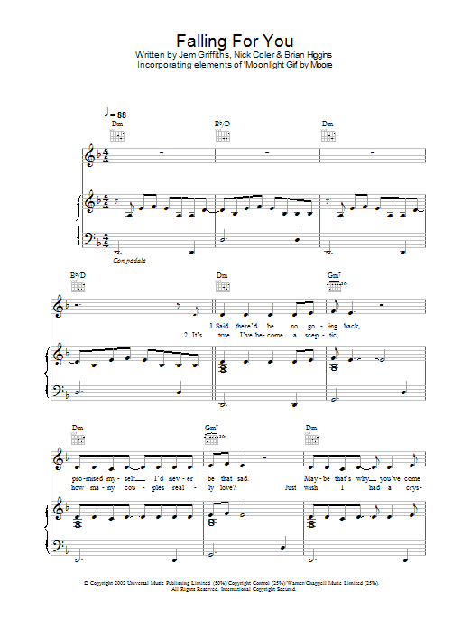 Learn to play Jem Falling For You sheet music for Piano, Vocal & Guitar (Right-Hand Melody) in minutes. Jem Falling For You sheet music notes and chords. Download Printable PDF.