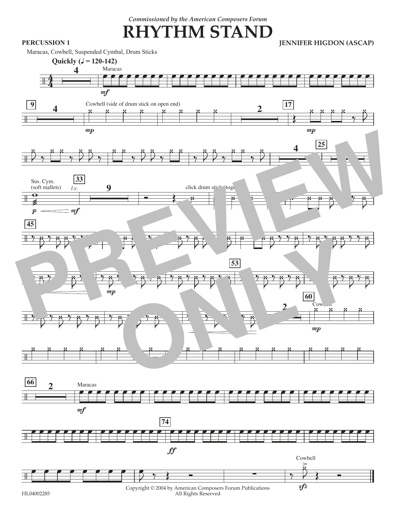 Learn to play Jennifer Higdon Rhythm Stand - Percussion 1 sheet music for Concert Band in minutes. Price: 5.9900$ Jennifer Higdon Rhythm Stand - Percussion 1 sheet music notes and chords arranged for Concert Band