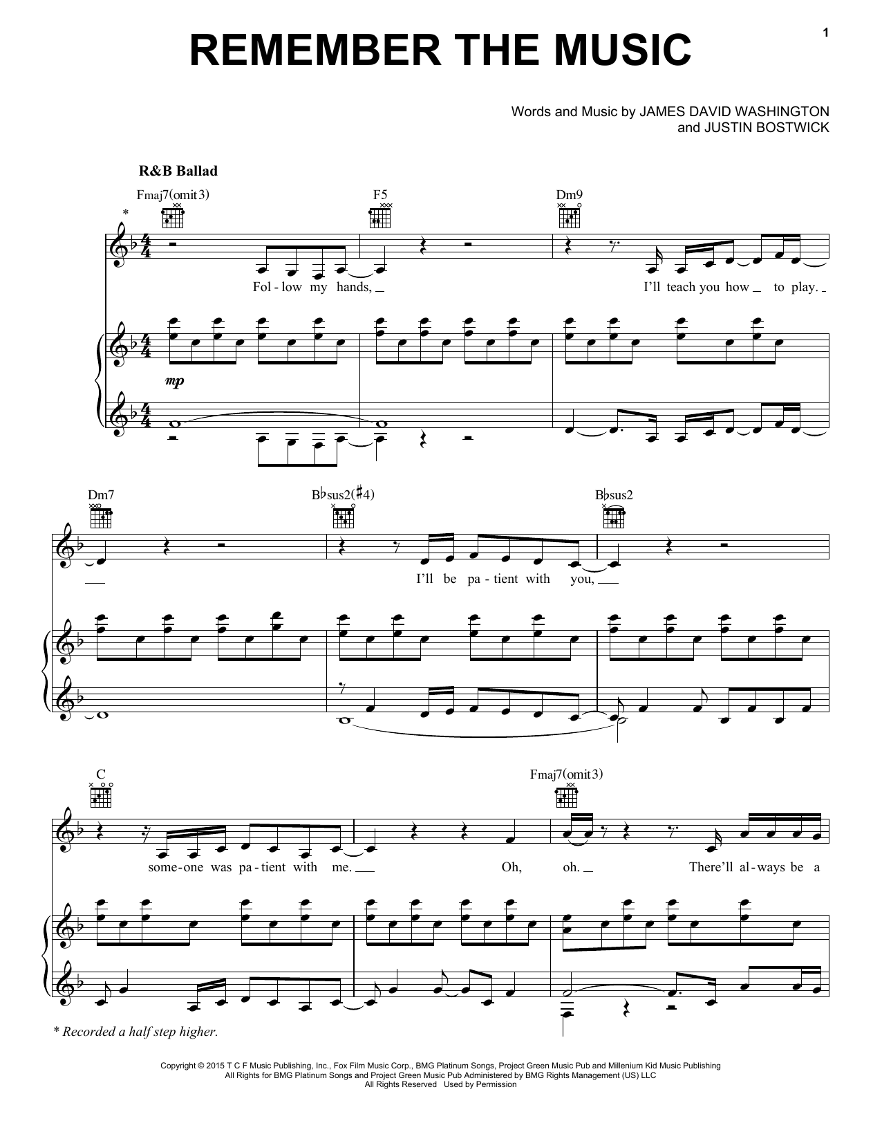 Jennifer Hudson Remember The Music sheet music notes and chords. Download Printable PDF.