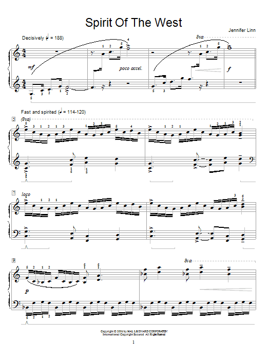 Learn to play Jennifer Linn Spirit Of The West sheet music for Educational Piano in minutes. Jennifer Linn Spirit Of The West sheet music notes and chords