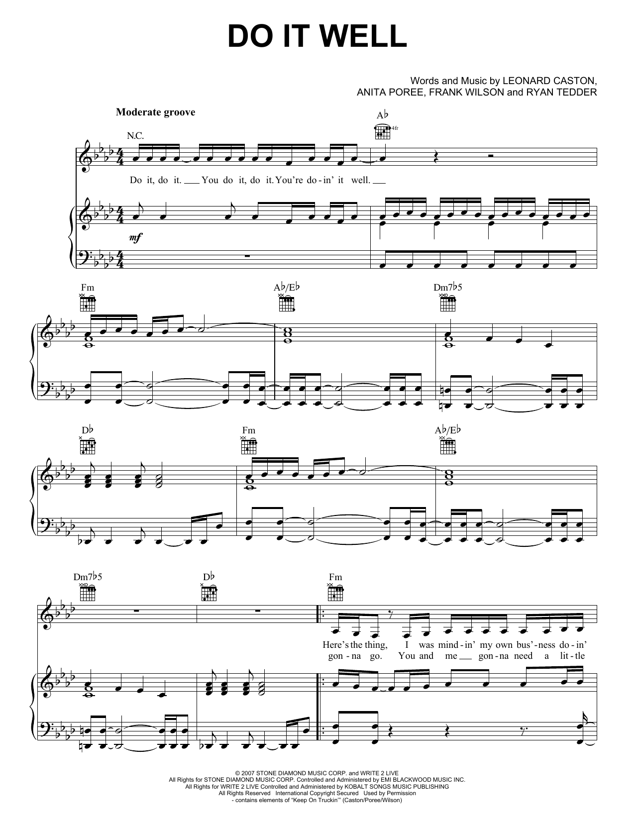 Learn to play Jennifer Lopez Do It Well sheet music for Piano, Vocal & Guitar Chords (Right-Hand Melody) in minutes. Price: 7.8900$ Jennifer Lopez Do It Well sheet music notes and chords arranged for Piano, Vocal & Guitar Chords (Right-Hand Melody)
