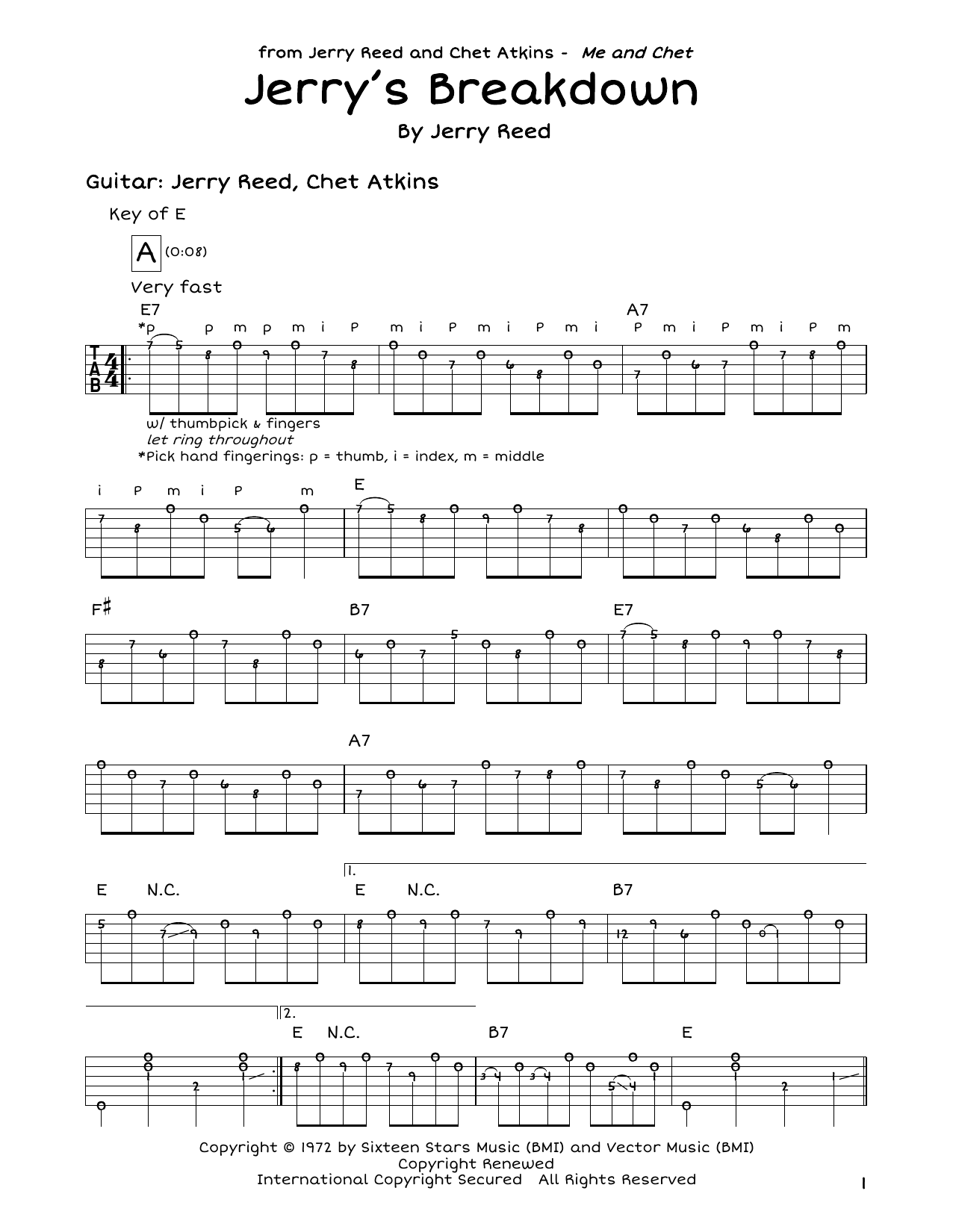 Learn to play Jerry Reed Jerry's Breakdown sheet music for Guitar Lead Sheet in minutes. Jerry Reed Jerry's Breakdown sheet music notes and chords. Download Printable PDF.