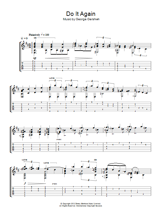 Learn to play Jerry Willard Do It Again sheet music for Solo Guitar in minutes. Jerry Willard Do It Again sheet music notes and chords