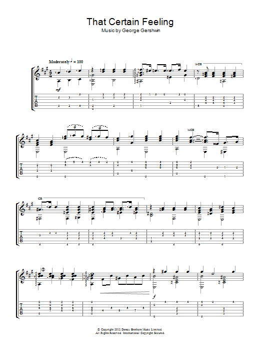 Learn to play Jerry Willard That Certain Feeling sheet music for Solo Guitar in minutes. Jerry Willard That Certain Feeling sheet music notes and chords. Download Printable PDF.
