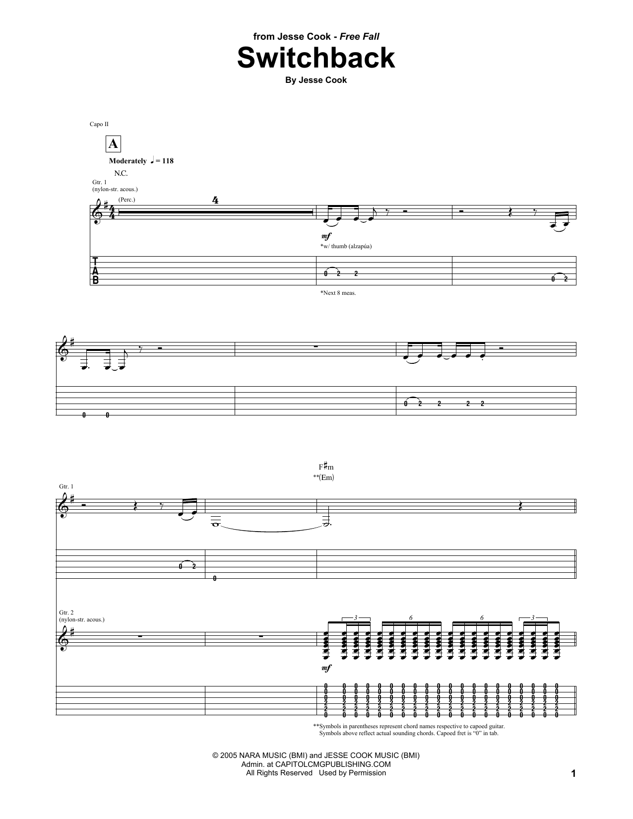 jesse cook guitar sheet music