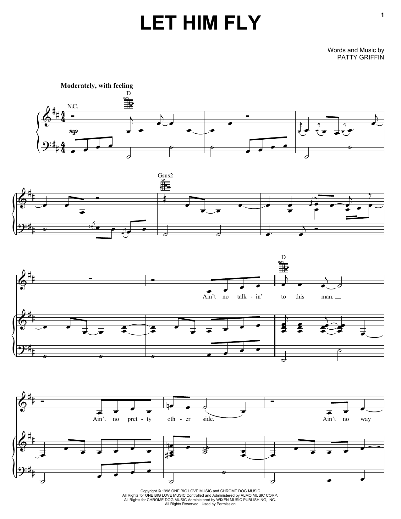 Jessica Simpson Let Him Fly sheet music notes and chords. Download Printable PDF.