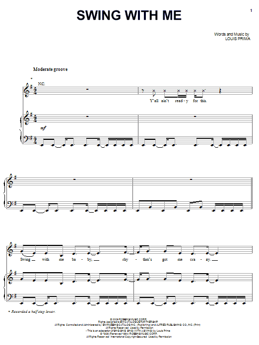 Jessica Simpson "Swing With Me" Sheet Music PDF Notes, Chords | Pop Score  Piano, Vocal & Guitar (Right-Hand Melody) Download Printable. SKU: 58756