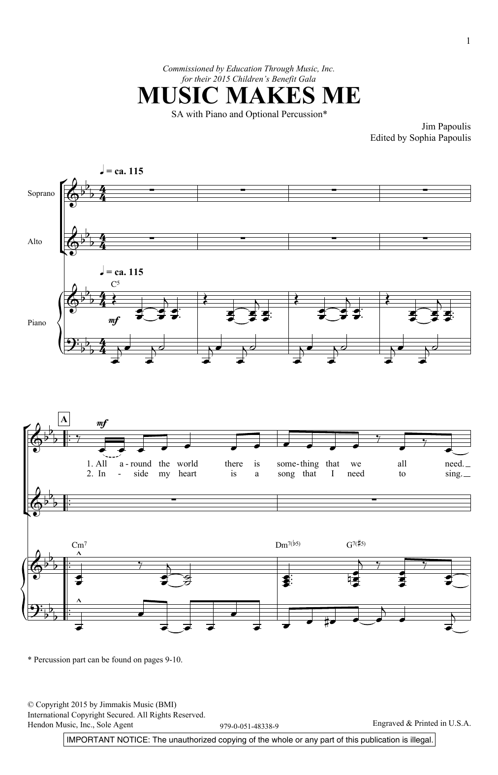 Jim Papoulis Music Makes Me sheet music notes and chords. Download Printable PDF.