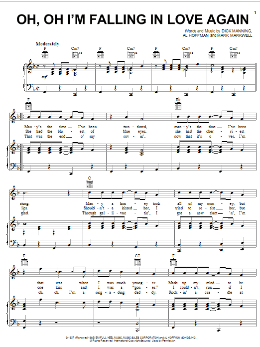 Learn to play Jimmie Rodgers Oh, Oh I'm Falling In Love Again sheet music for Lead Sheet / Fake Book in minutes. Price: 5.9900$ Jimmie Rodgers Oh, Oh I'm Falling In Love Again sheet music notes and chords arranged for Lead Sheet / Fake Book
