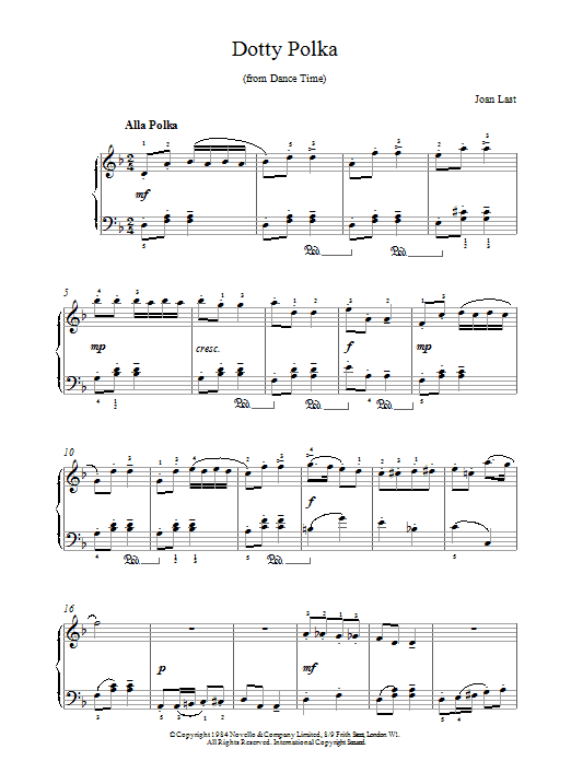 Last Dotty Polka sheet music notes and chords. Download Printable PDF.