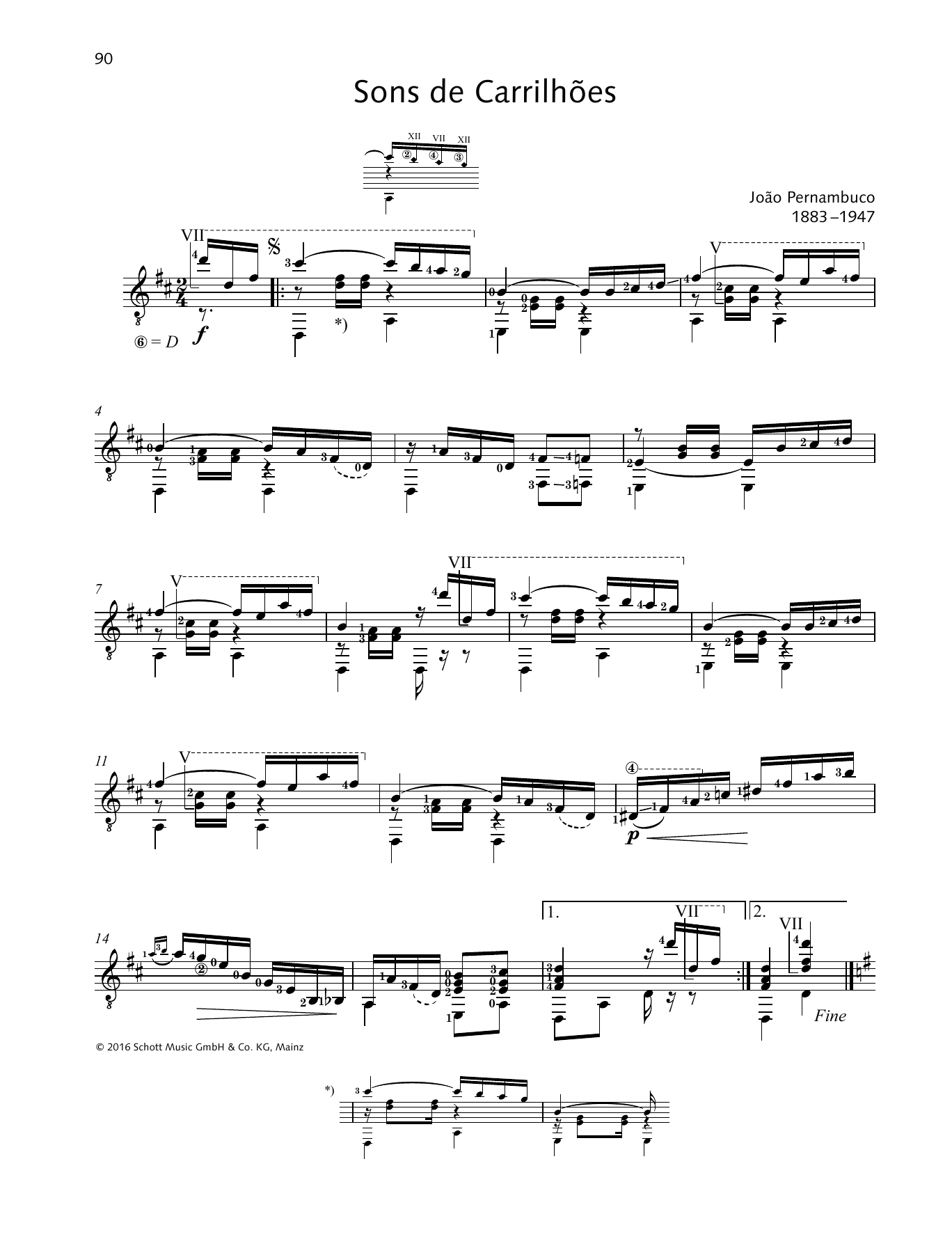 Joao Pernambuco Sons de Carrilhões sheet music notes and chords. Download Printable PDF.