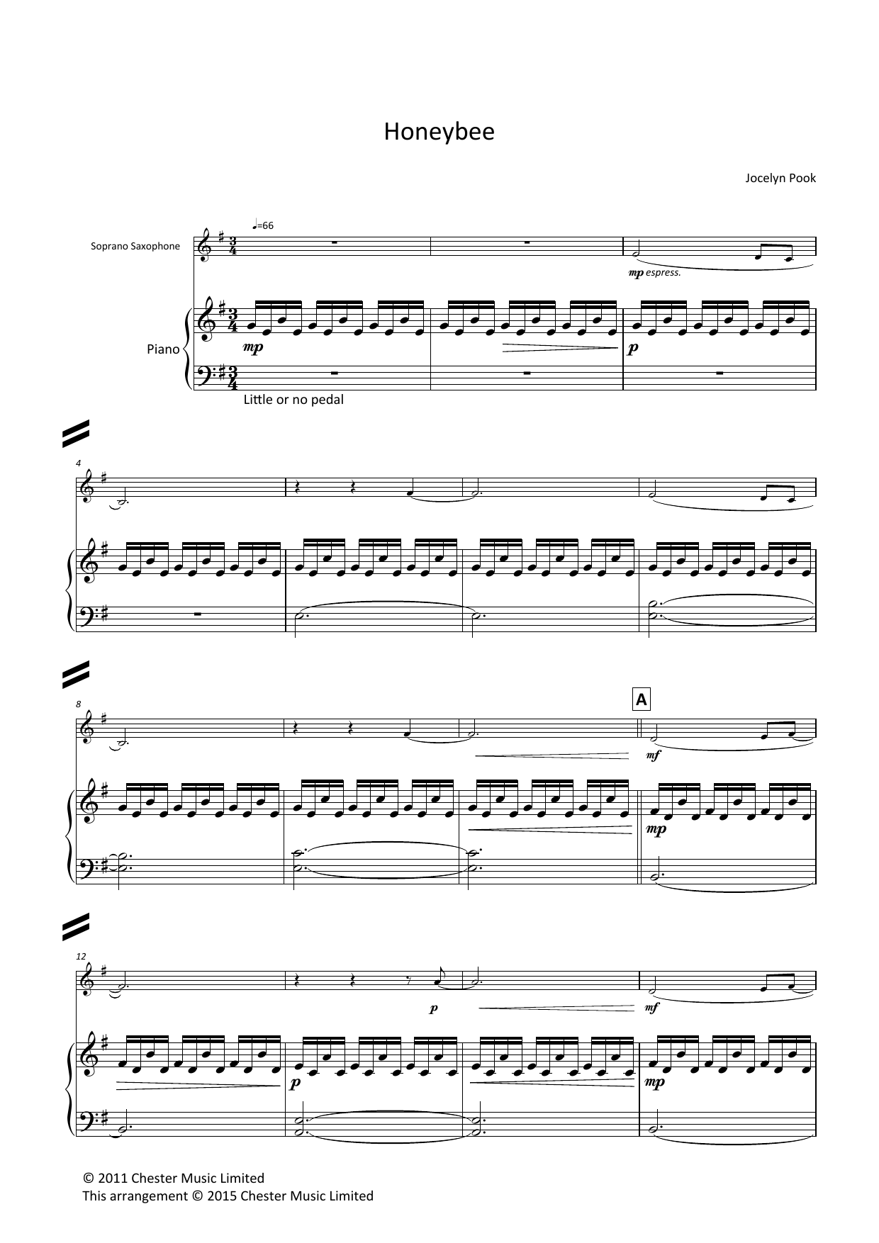 Jocelyn Pook Honeybee sheet music notes and chords. Download Printable PDF.