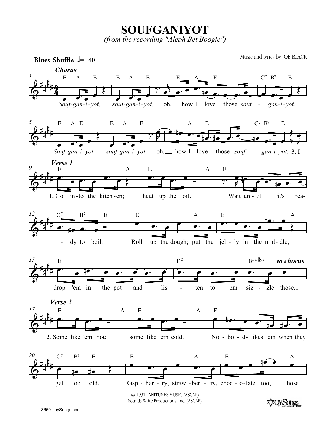 Learn to play Joe Black Soufganiyot sheet music for Lead Sheet / Fake Book in minutes. Joe Black Soufganiyot sheet music notes and chords. Download Printable PDF.