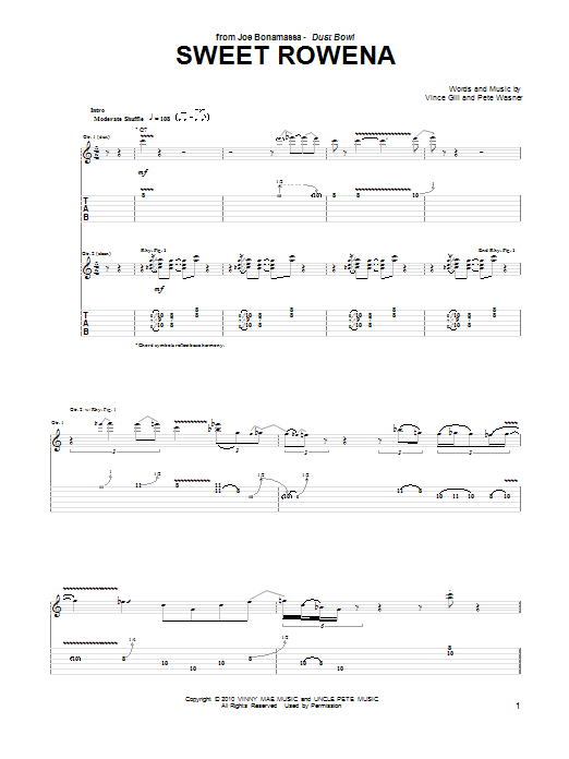 Learn to play Joe Bonamassa Sweet Rowena sheet music for Guitar Tab in minutes. Joe Bonamassa Sweet Rowena sheet music notes and chords. Download Printable PDF.