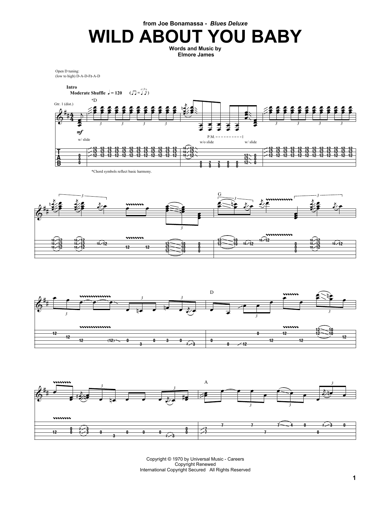 Learn to play Joe Bonamassa Wild About You Baby sheet music for Guitar Tab in minutes. Price: 7.8900$ Joe Bonamassa Wild About You Baby sheet music notes and chords arranged for Guitar Tab