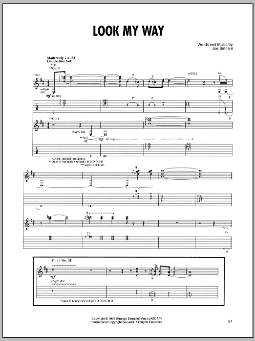 Joe Satriani Look My Way sheet music notes and chords. Download Printable PDF.