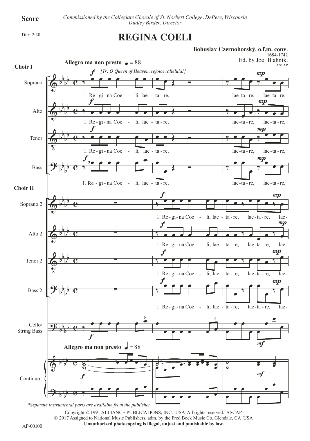 Joel Blahnik Regina Coeli sheet music notes and chords. Download Printable PDF.