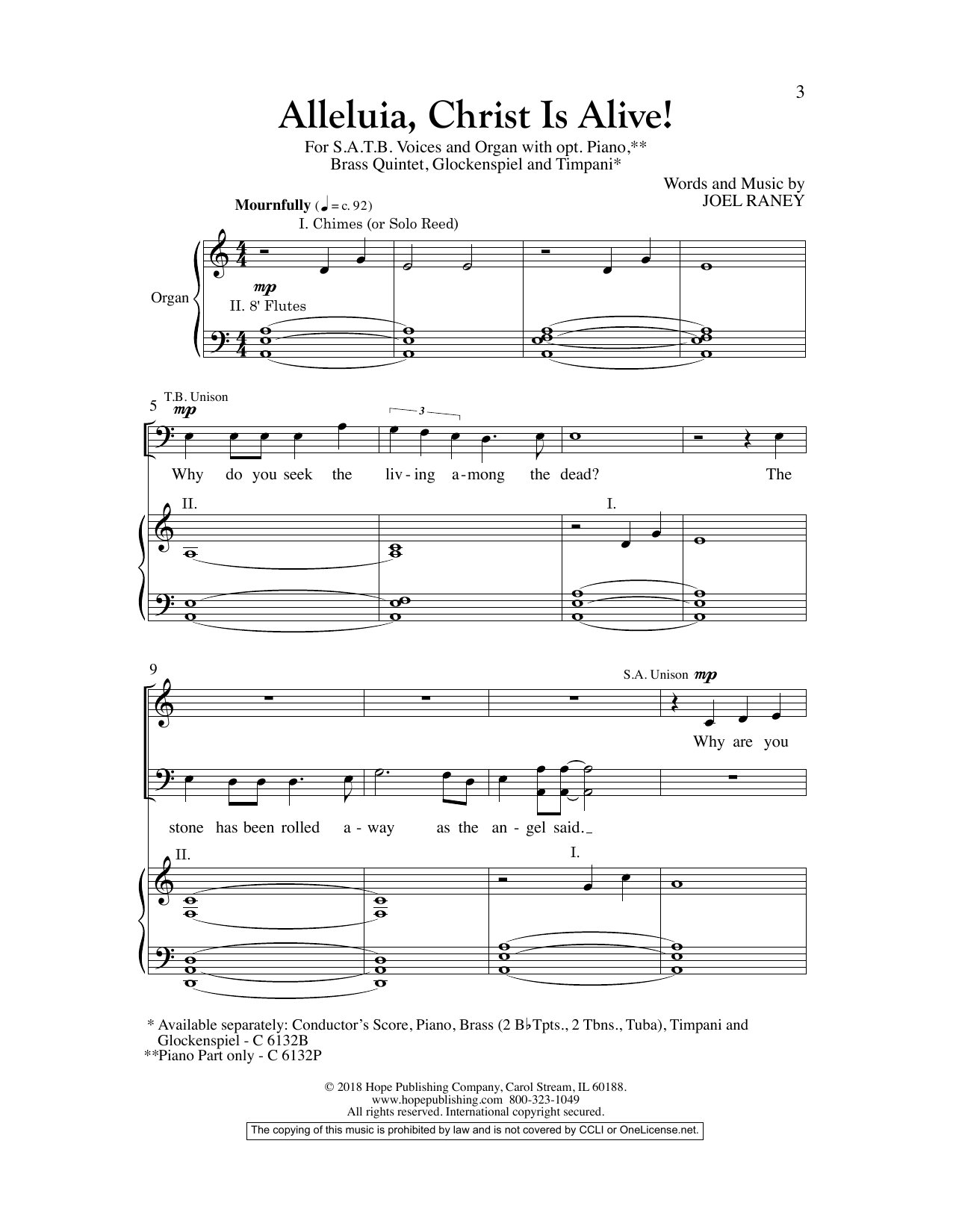 Learn to play Joel Raney Alleluia, Christ Is Alive! sheet music for SATB Choir in minutes. Price: 3.9900$ Joel Raney Alleluia, Christ Is Alive! sheet music notes and chords arranged for SATB Choir