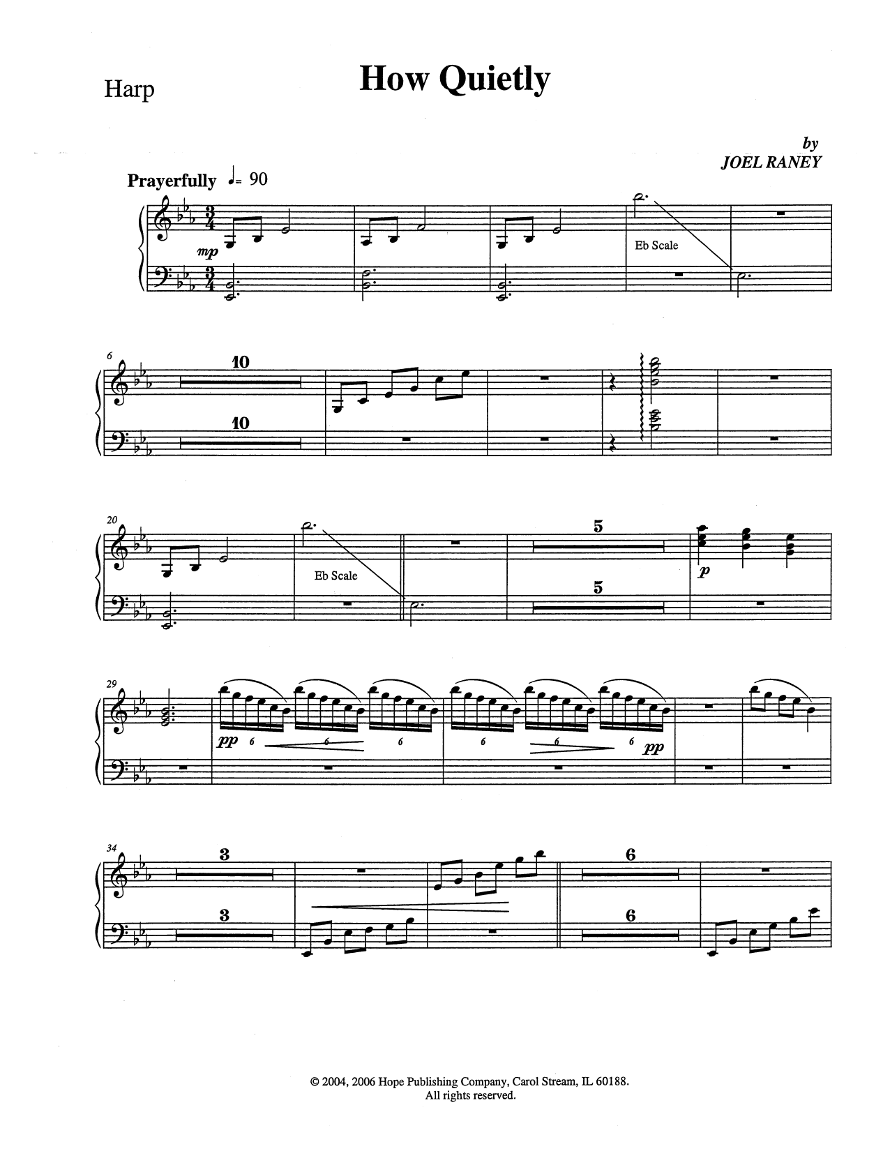 Learn to play Joel Raney How Quietly - Harp sheet music for Choir Instrumental Pak in minutes. Price: 69.9900$ Joel Raney How Quietly - Harp sheet music notes and chords arranged for Choir Instrumental Pak