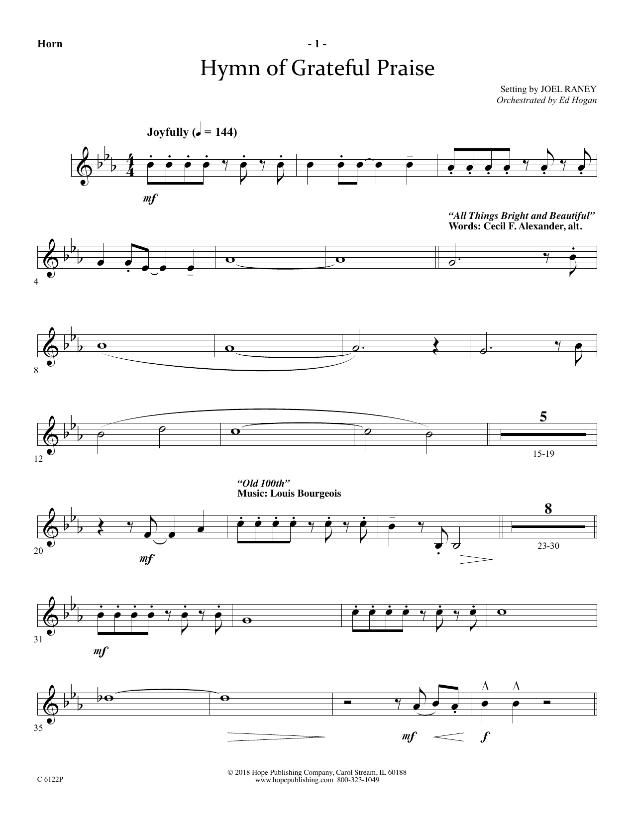 Learn to play Joel Raney Hymn Of Grateful Praise - Flugelhorn Solo sheet music for Choir Instrumental Pak in minutes. Price: 16.9700$ Joel Raney Hymn Of Grateful Praise - Flugelhorn Solo sheet music notes and chords arranged for Choir Instrumental Pak